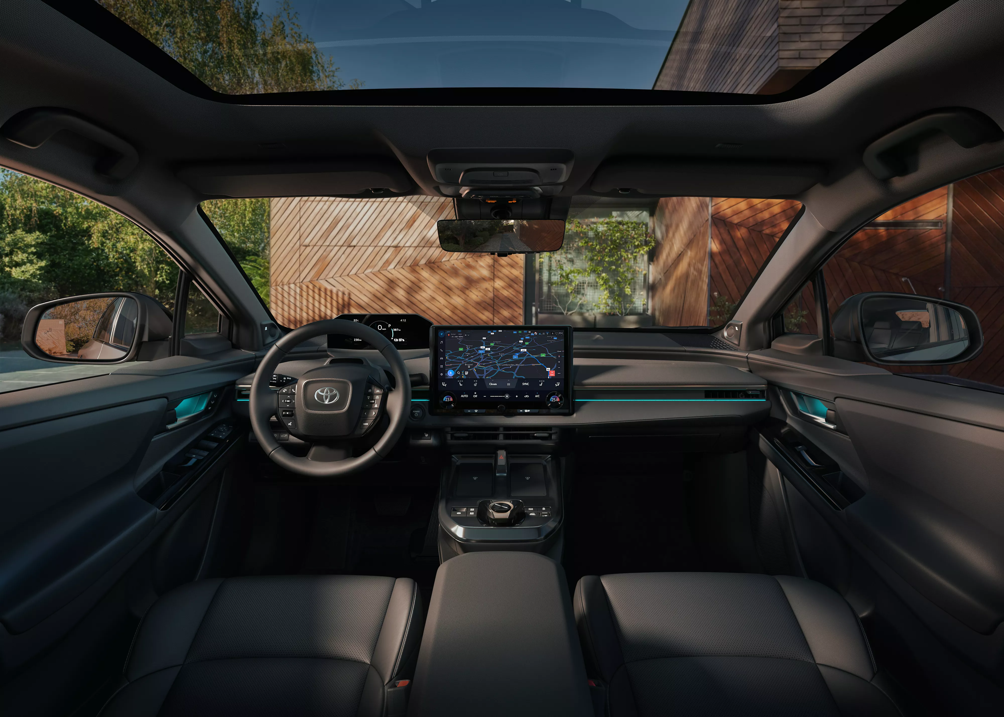 Toyota BZ4X interior and infotainment display